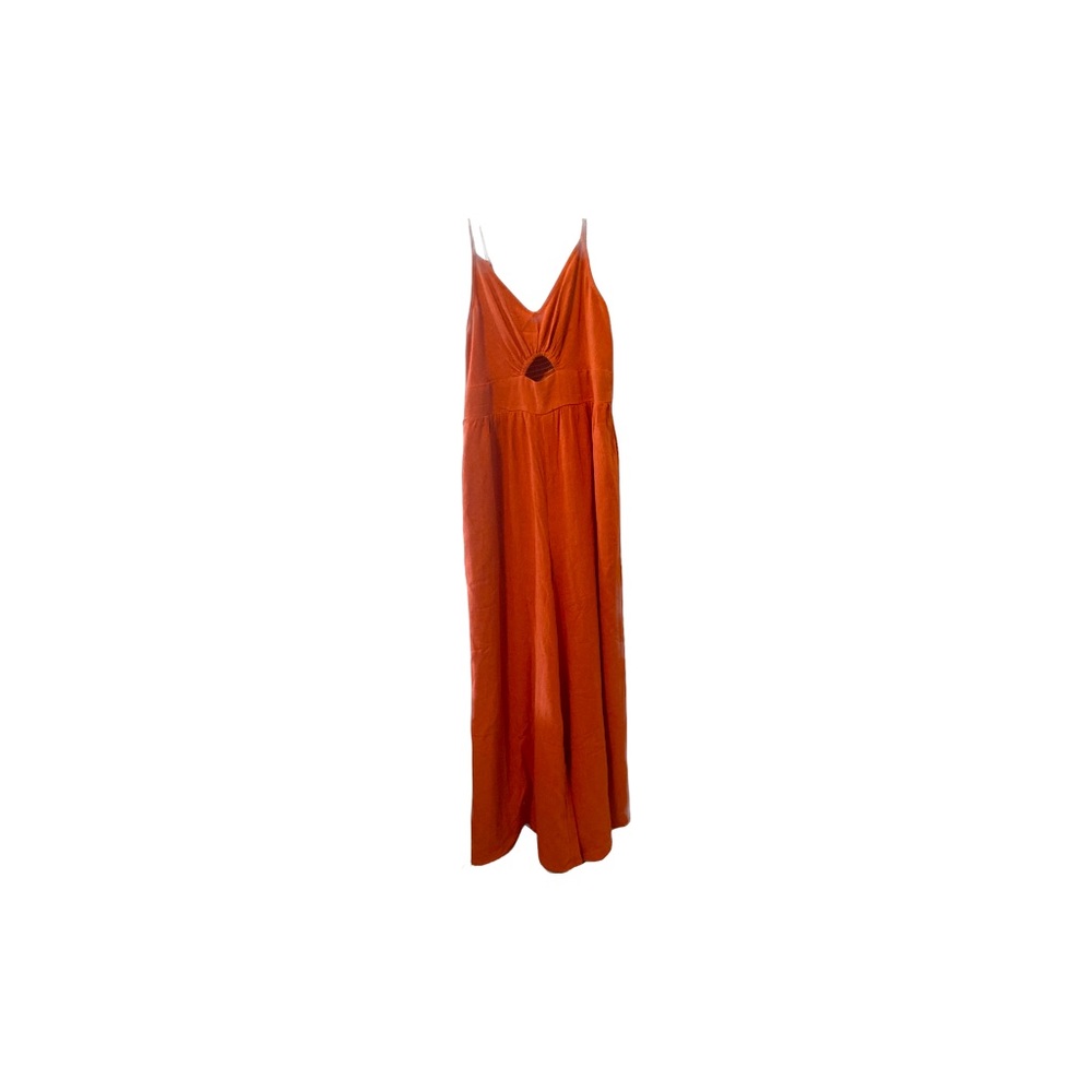 Pantsuit romper, size small, rust, umber, pantsuit, jumpsuit, romper, cutout